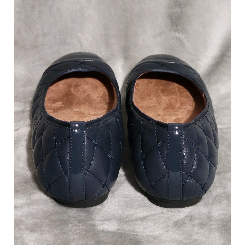 Vionic Desiree quilted ballet flats Navy US 8 comfort patent leather cap toe - Picture 4 of 6